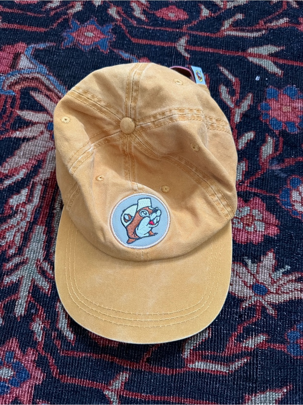 Buccees Yellow Cartoon Patch Baseball Cap